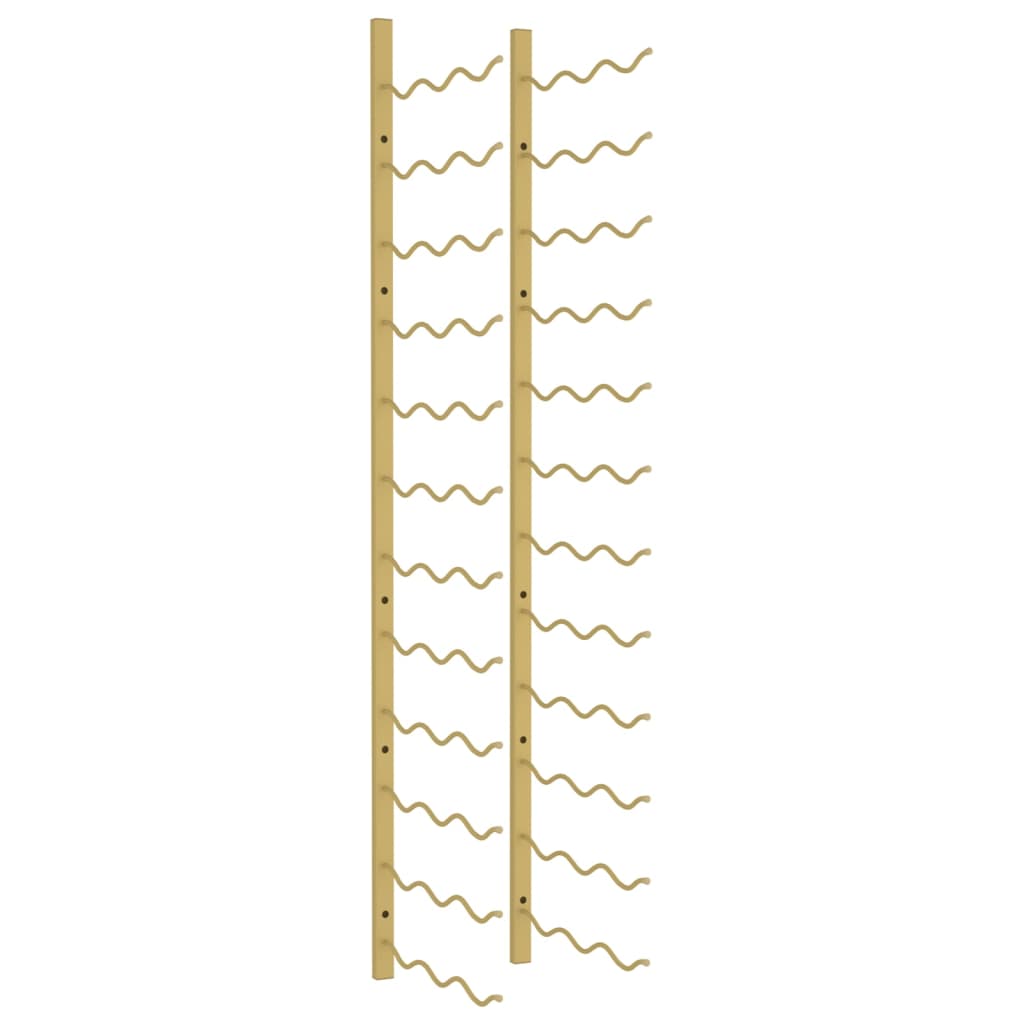 Vægvinreol til 36 flasker Golden Iron