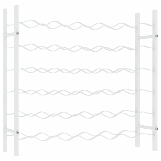 Weinregal für 36 Flaschen Weiß Metall