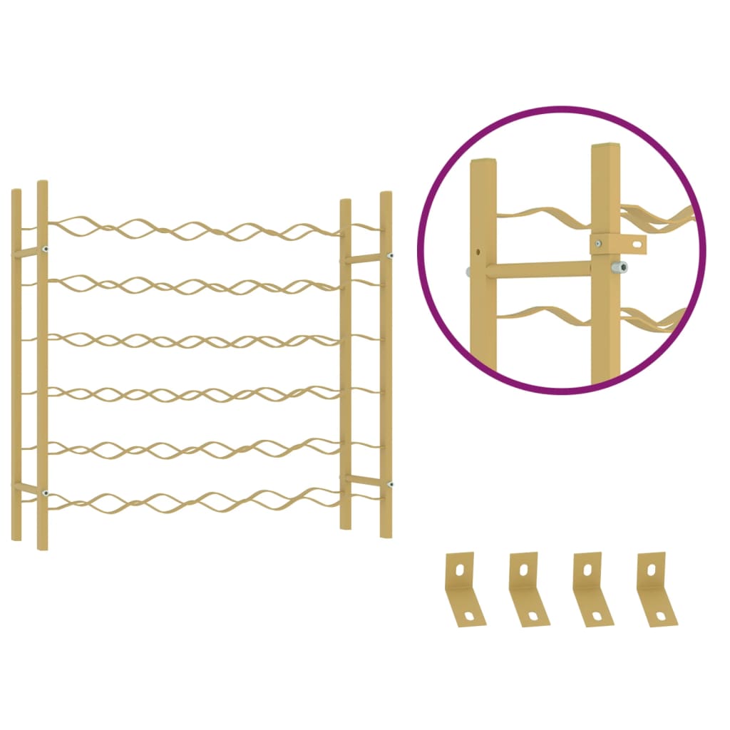 Vinreol til 36 flasker Golden Metal