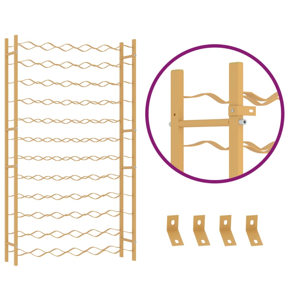 Vinreol til 72 flasker Golden Metal