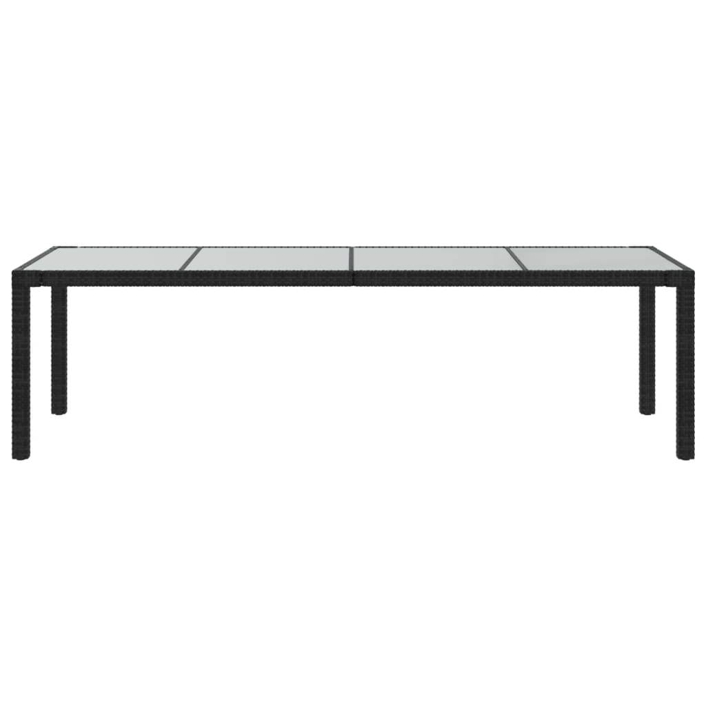 9-tlg. Garten-Essgruppe mit Kissen Poly Rattan Schwarz