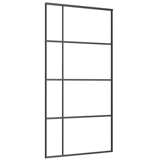 Schiebetür ESG Glas und Aluminium 102,5x205 cm Weiß