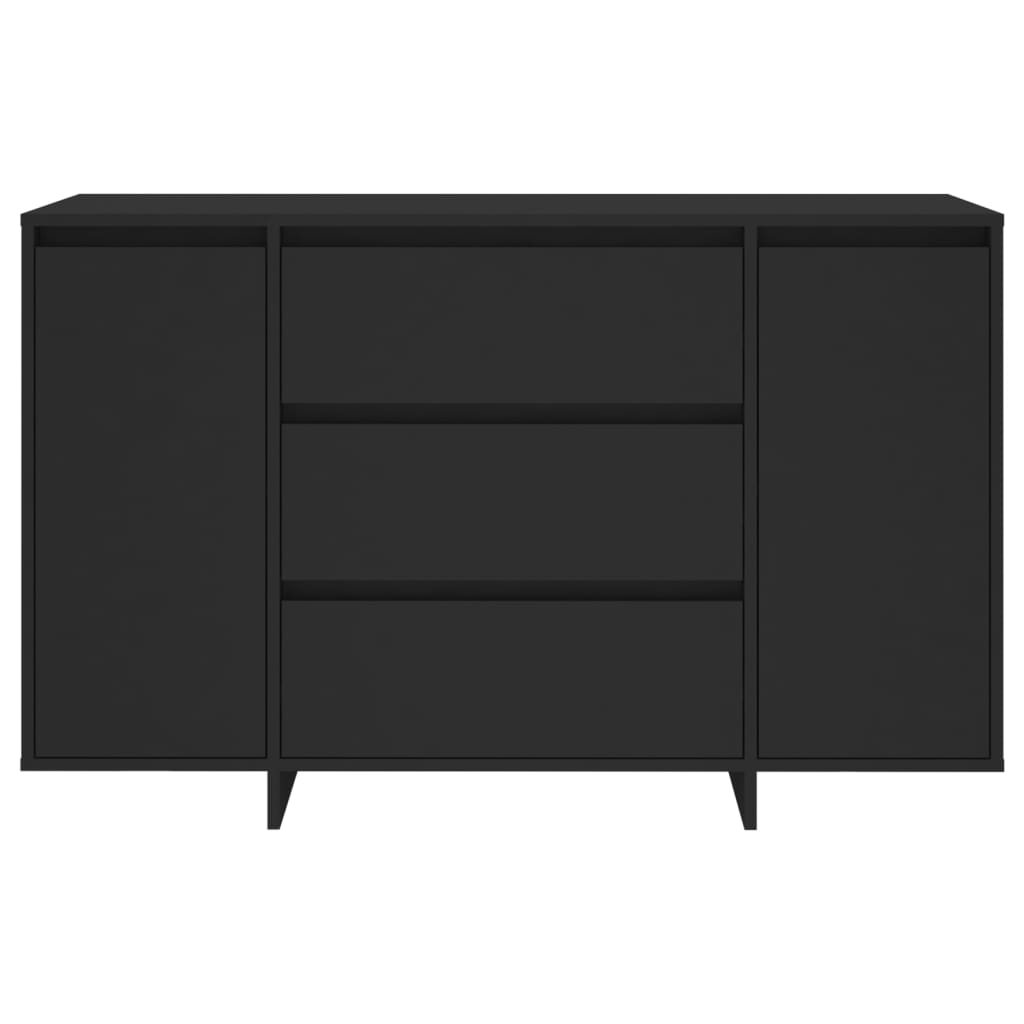 Sideboard mit 3 Schubladen Schwarz 120x41x75 cm Holzwerkstoff