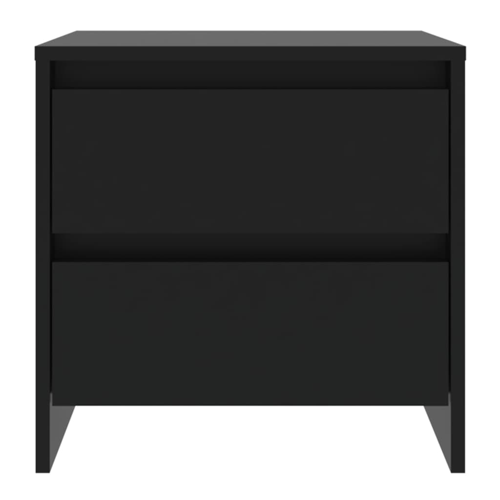 Sengeborde 2 stk Sort 45x34,5x44,5 cm træmateriale