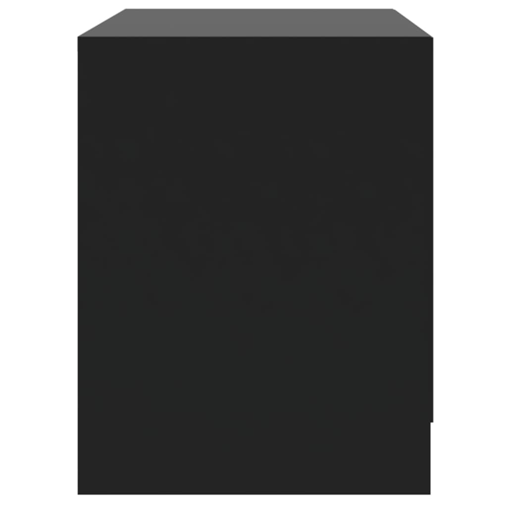Sengeborde 2 stk Sort 45x34,5x44,5 cm træmateriale