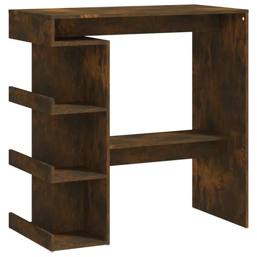 Barbord med hylde røget eg 100x50x101,5 cm træmateriale