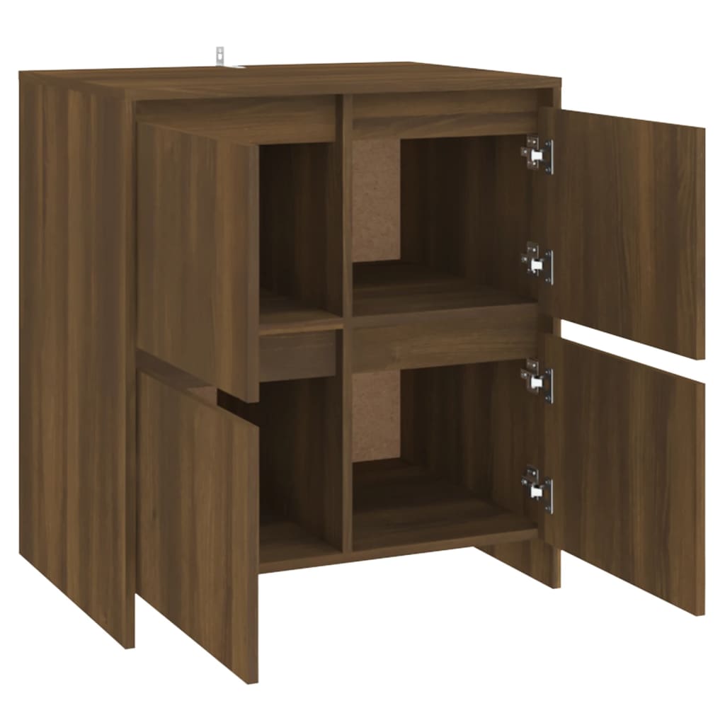 Sideboard Braun Eichen-Optik 70x41x75 cm Holzwerkstoff