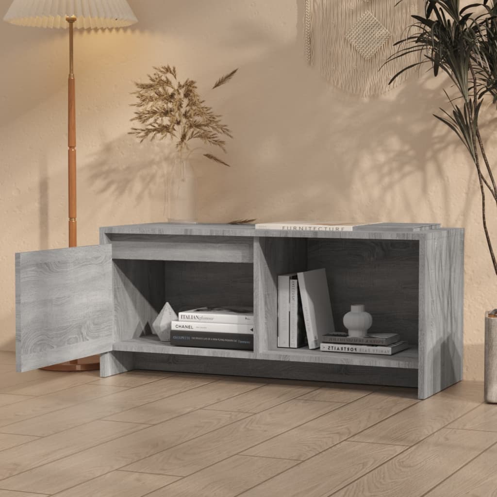 TV-Schrank Grau Sonoma 90x35x40 cm Holzwerkstoff
