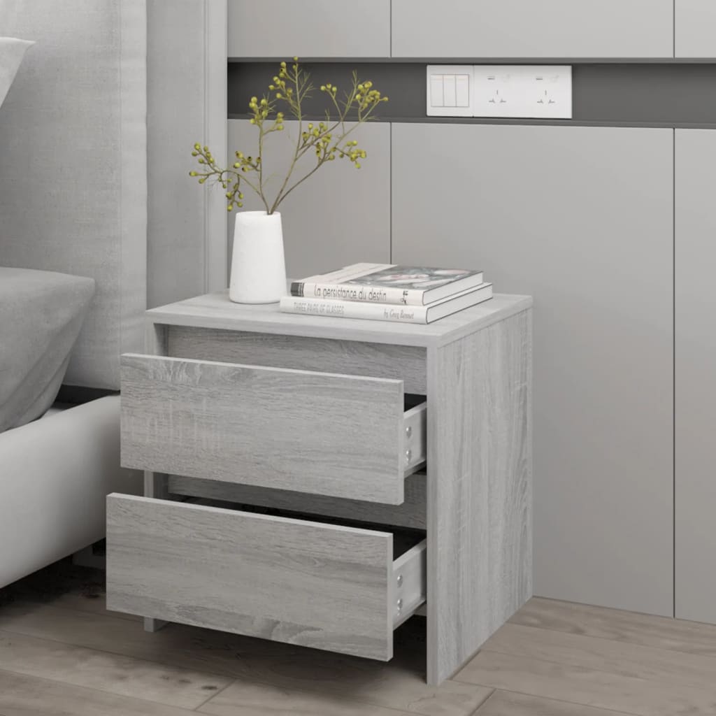 Nachttisch Grau Sonoma 45x34,5x44,5 cm Holzwerkstoff