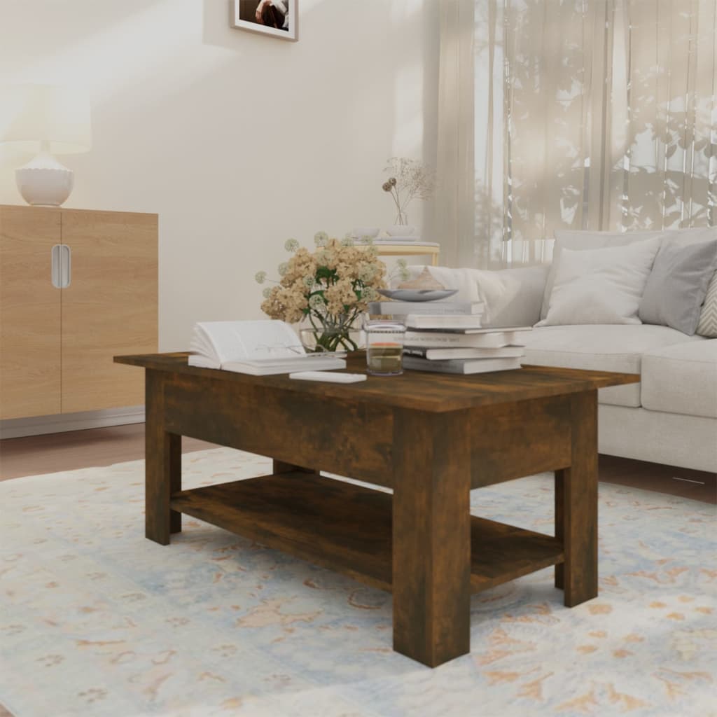 Sofabord røget eg 102x55x42 cm træmateriale