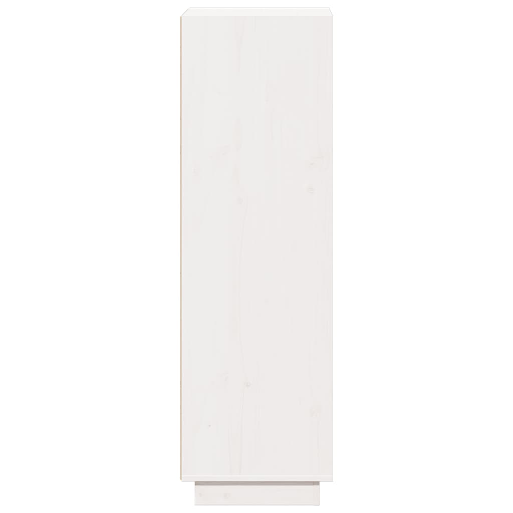 Highboard Hvid 37x34x110 cm Massiv Fyr