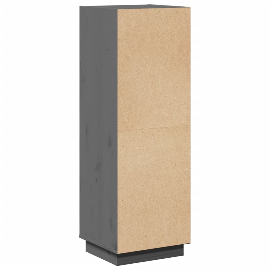 Highboard Grå 37x34x110 cm Massiv Fyr