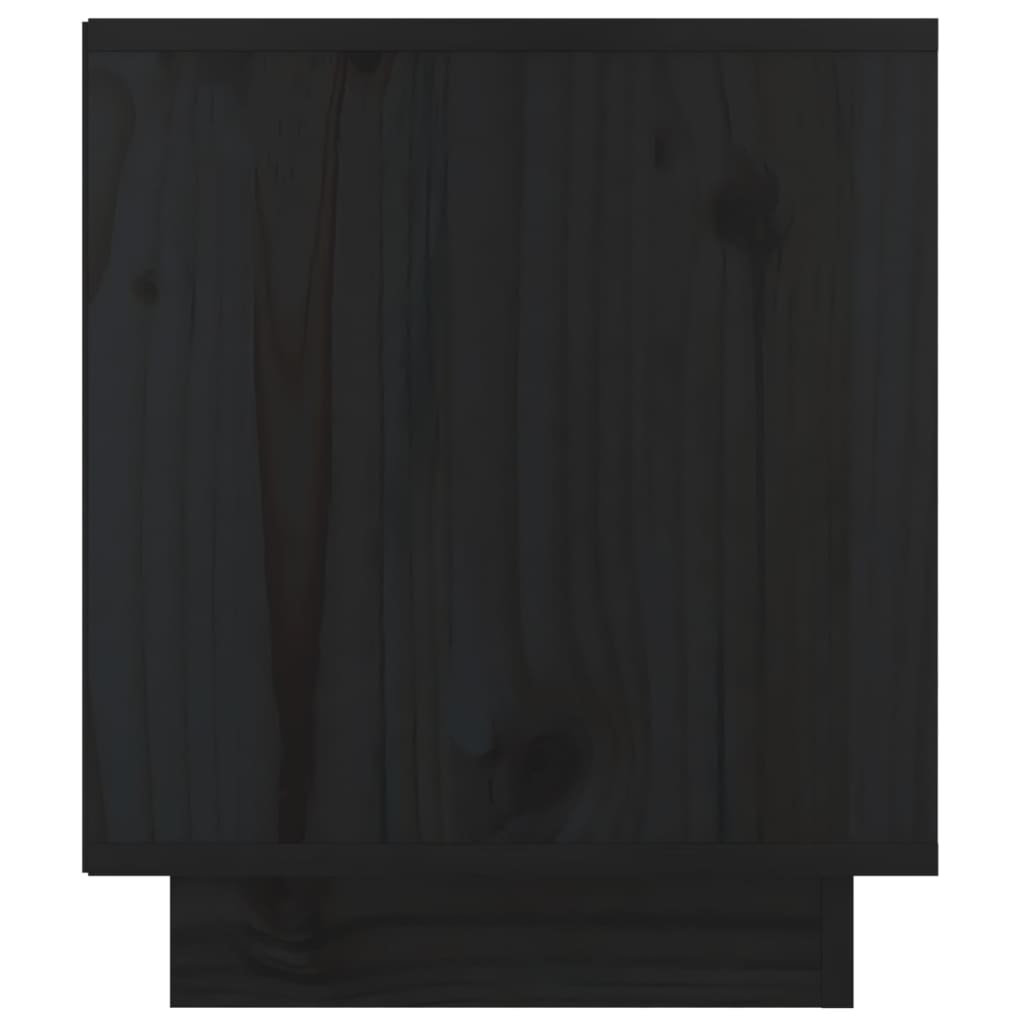 Nachttische 2 Stk. Schwarz 40x34x40 cm Massivholz Kiefer