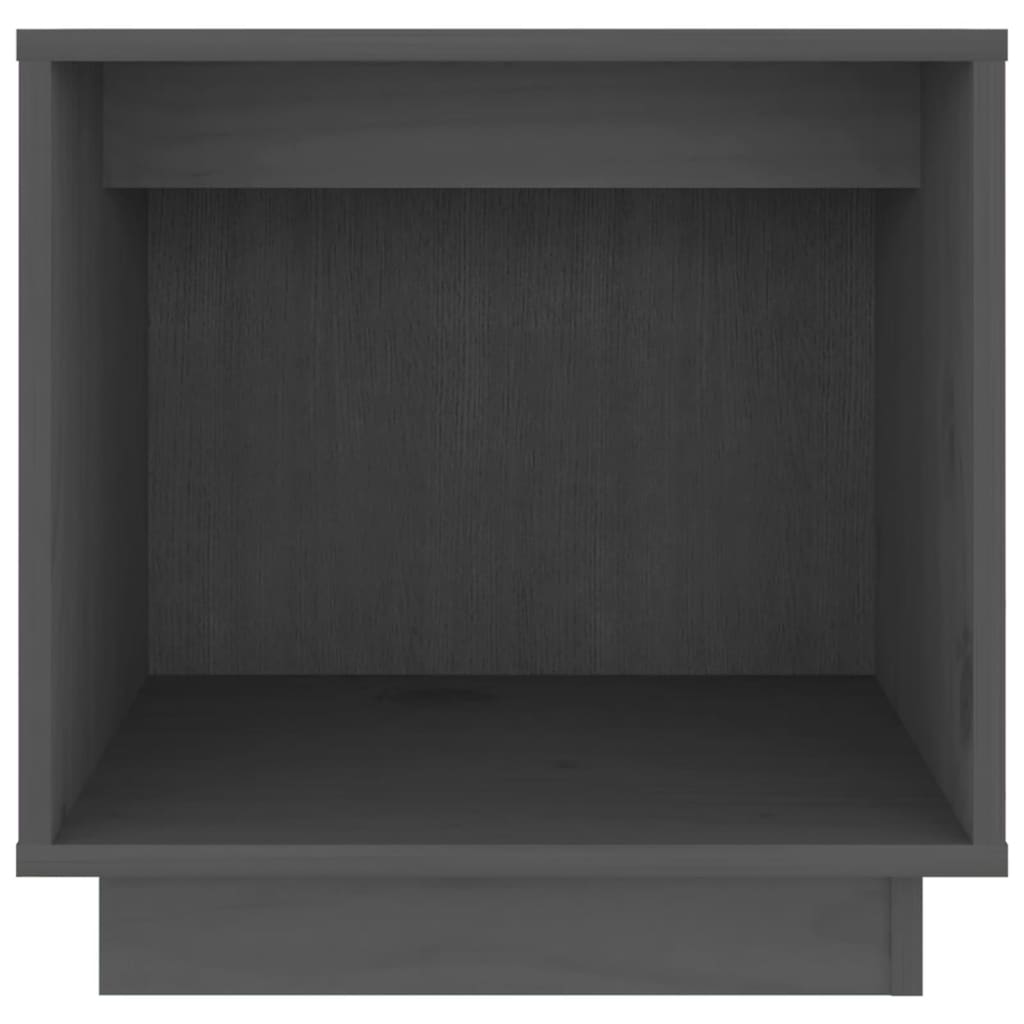 Nachttische 2 Stk. Grau 40x30x40 cm Massivholz Kiefer