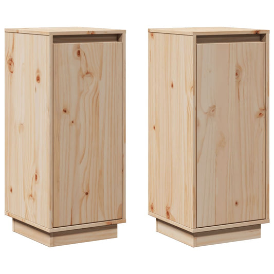 Sideboards 2 Stk. 31,5x34x75 cm Massivholz Kiefer