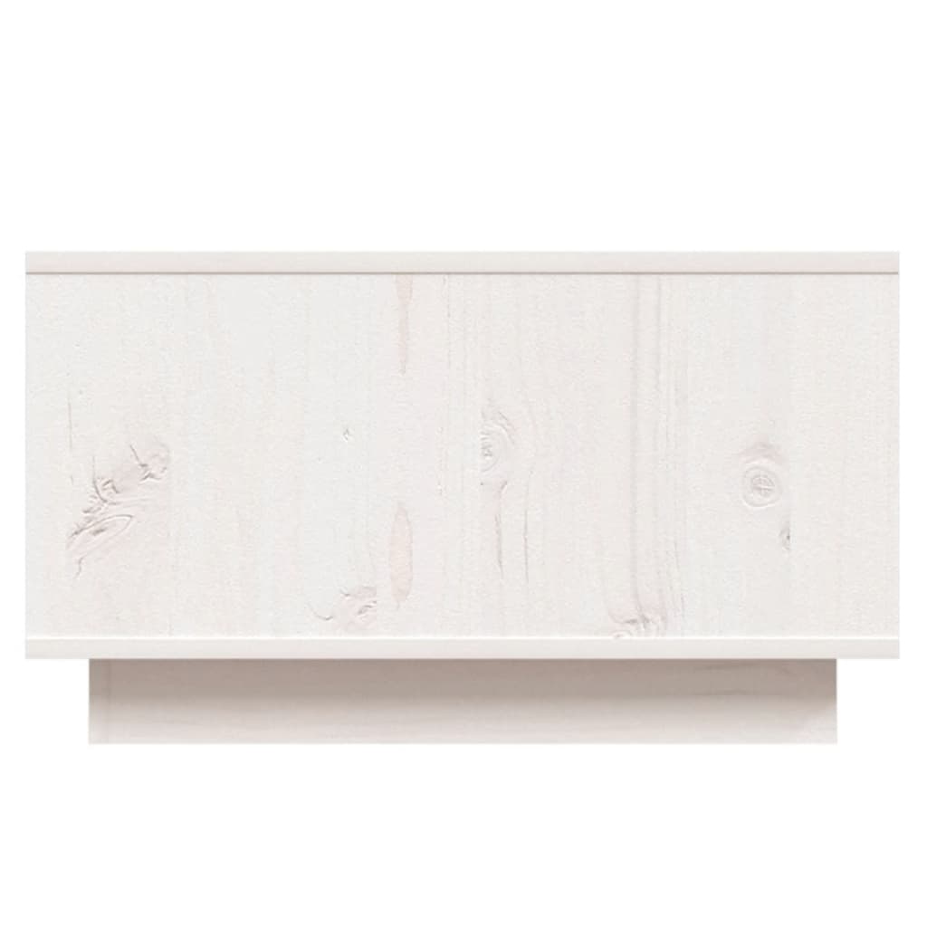 Couchtisch Weiß 55x56x32 cm Massivholz Kiefer