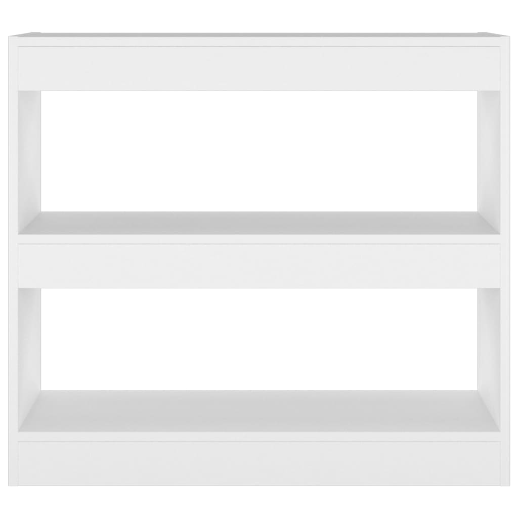 Bogreol/rumdeler Hvid 80x30x72 cm