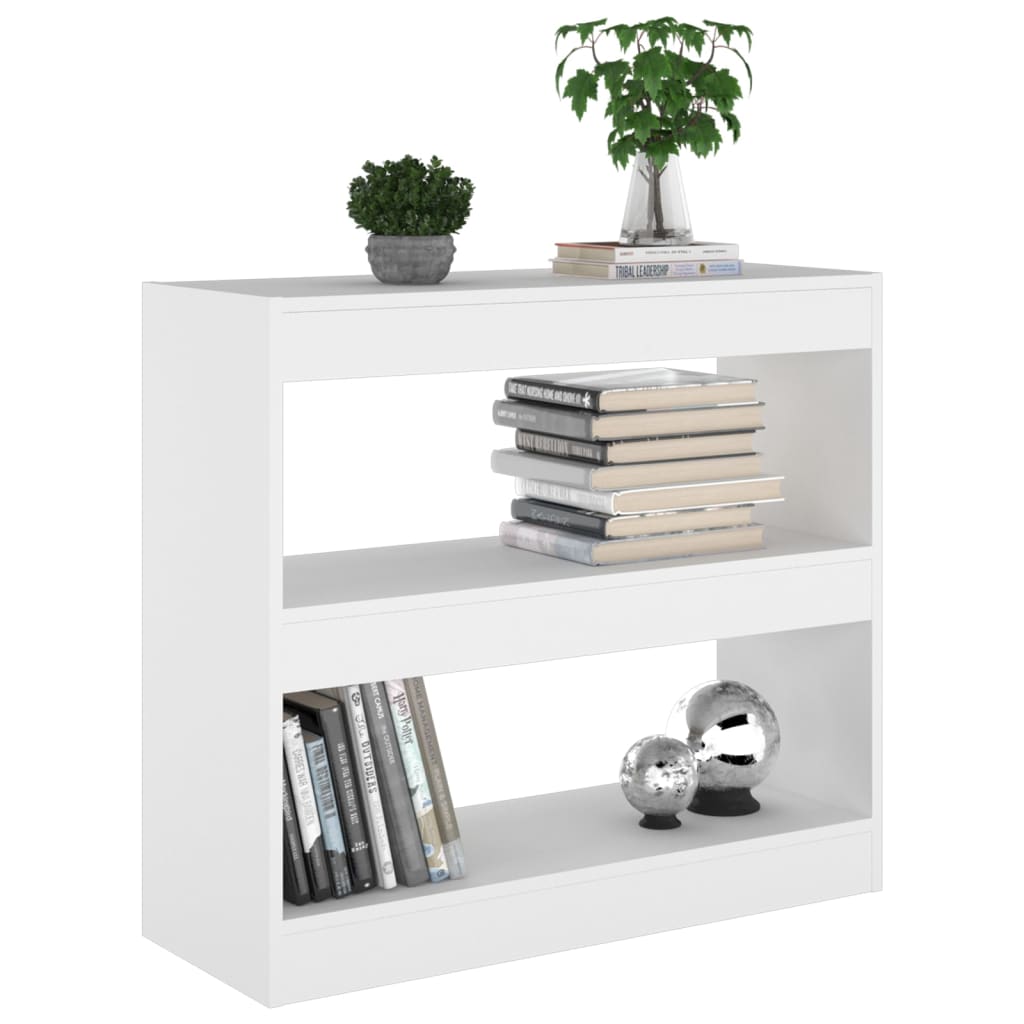 Bogreol/rumdeler Hvid 80x30x72 cm
