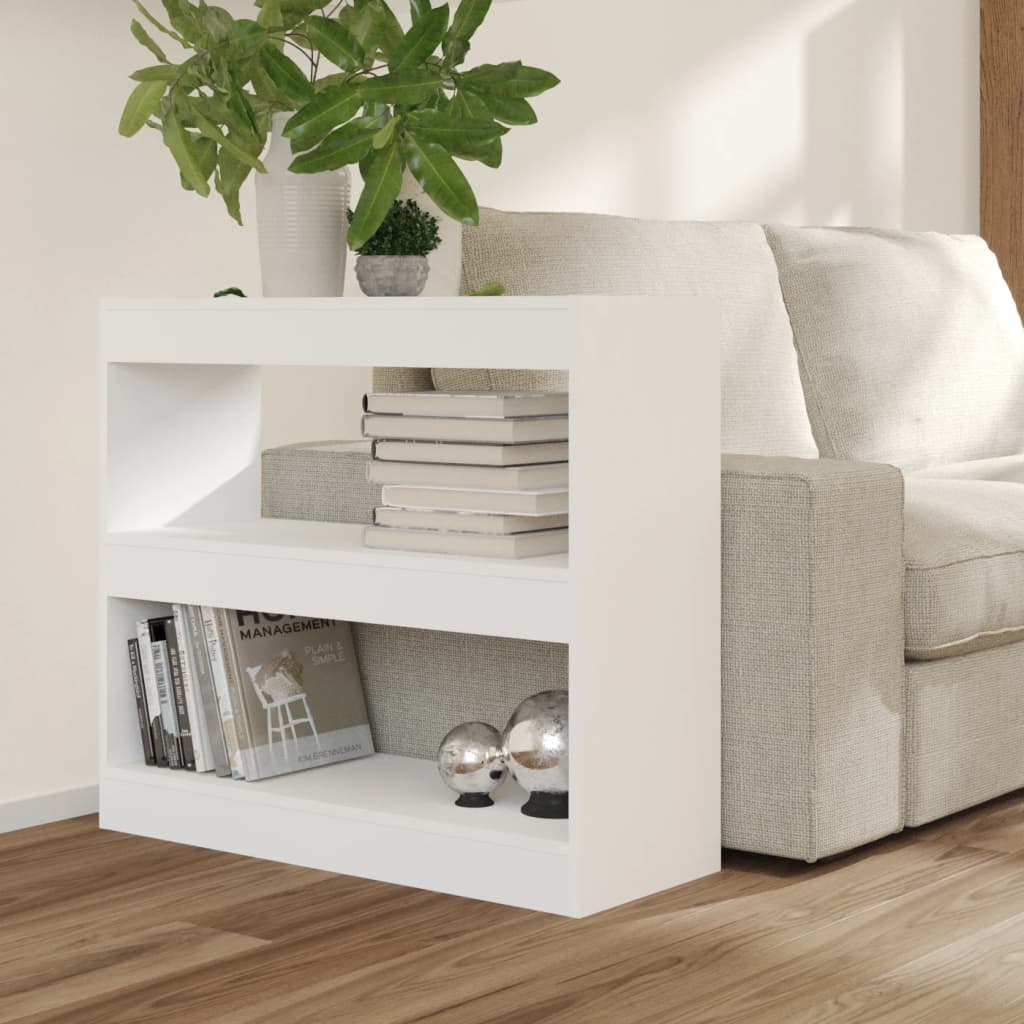 Bogreol/rumdeler Hvid 80x30x72 cm