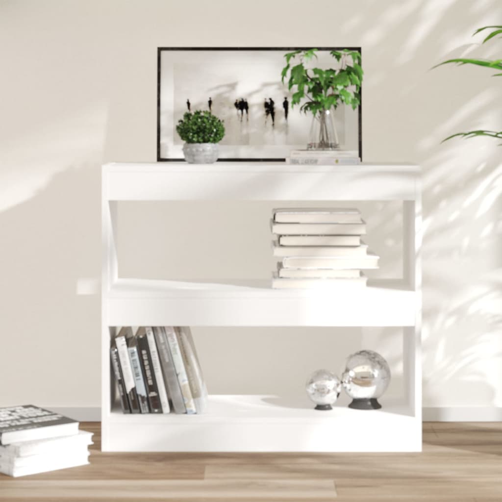 Bogreol/rumdeler Hvid 80x30x72 cm