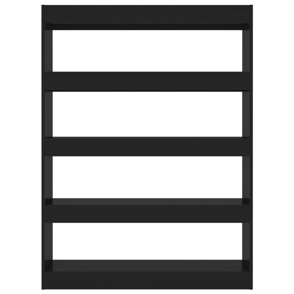 Bücherregal/Raumteiler Schwarz 100x30x135 cm