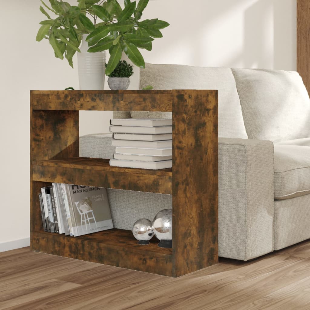 Bogreol/rumdeler Røget eg 80x30x72 cm