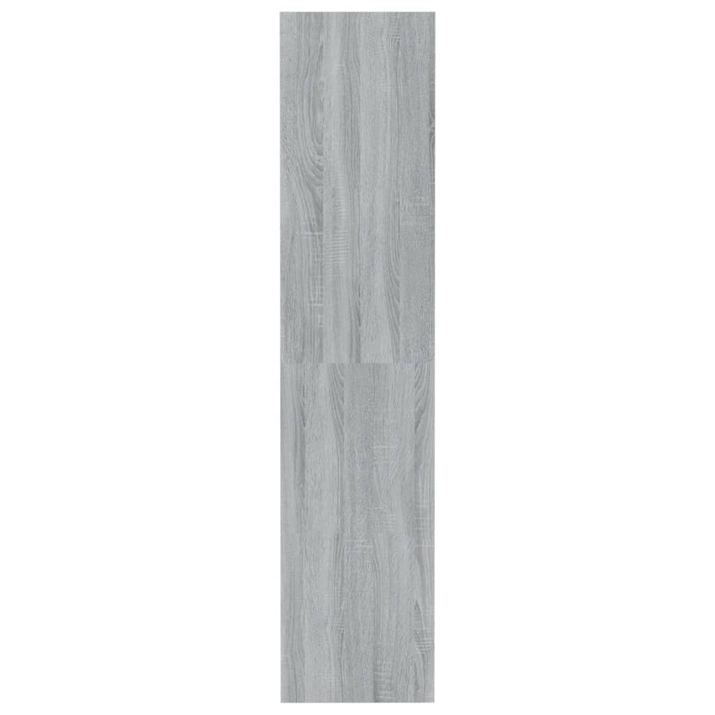 Bogreol/rumdeler Grå Sonoma 80x30x135 cm Træmateriale