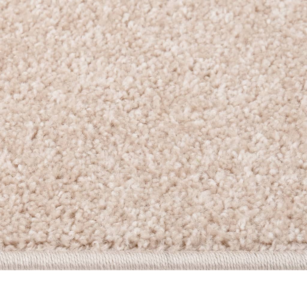 Teppich Kurzflor 140x200 cm Dunkelbeige