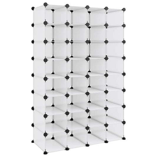 Schuhregal Transparent 93x36,5x140 cm PP