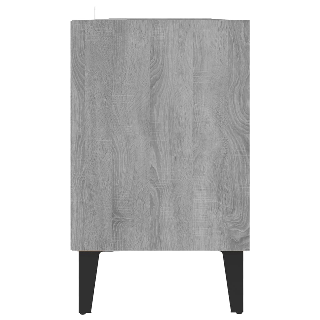 TV-Schrank mit Metallbeinen Grau Sonoma 103,5x30x50 cm