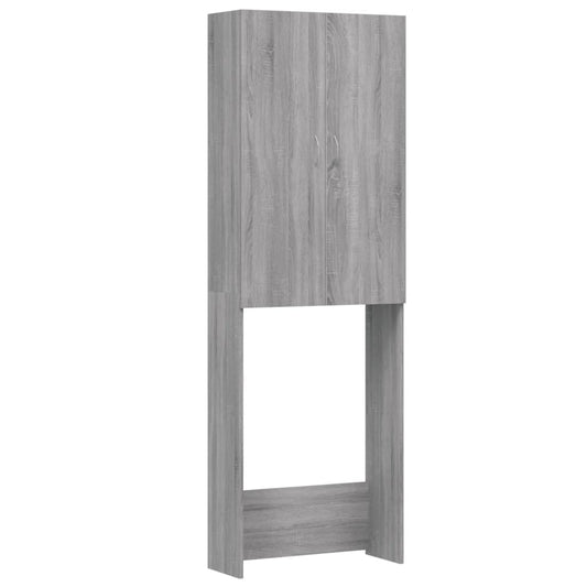 Waschmaschinenschrank Grau Sonoma 64x25,5x190 cm