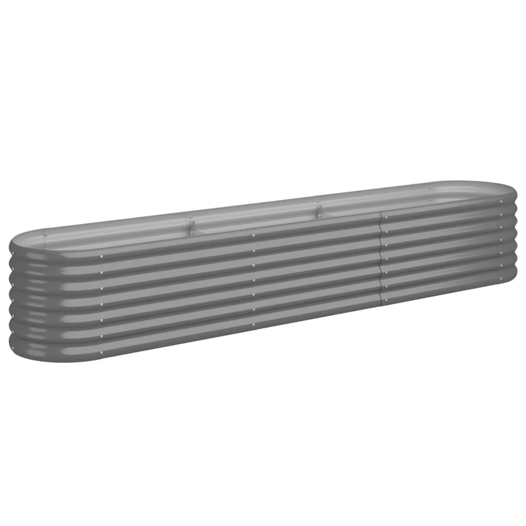 Hochbeet Verzinkter Stahl 224x40x36 cm Grau