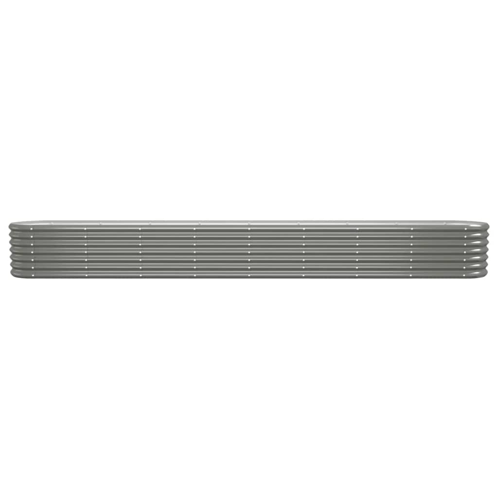 Hochbeet Verzinkter Stahl 332x40x36 cm Grau