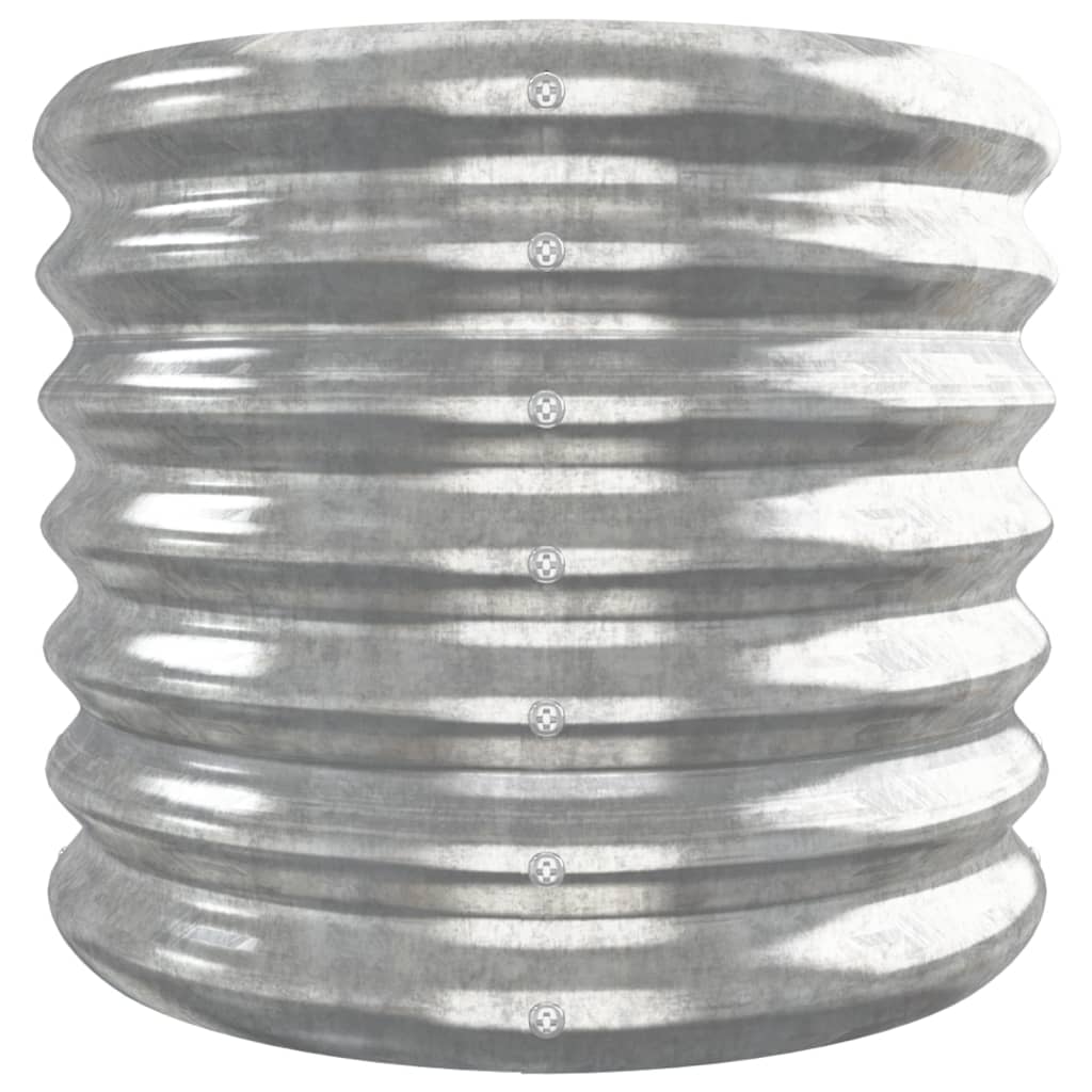 Hochbeet Verzinkter Stahl 332x40x36 cm Silbern