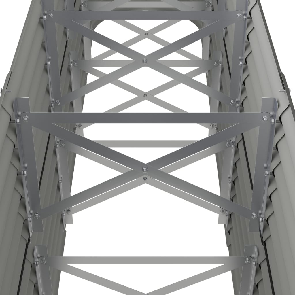 Hochbeet Verzinkter Stahl 224x40x68 cm Grau
