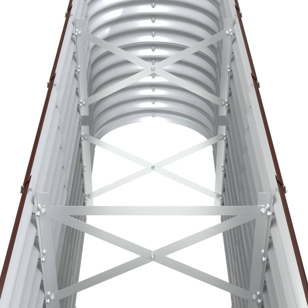 Hochbeet Verzinkter Stahl 332x40x68 cm Braun