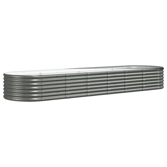 Hochbeet Verzinkter Stahl 296x80x36 cm Grau