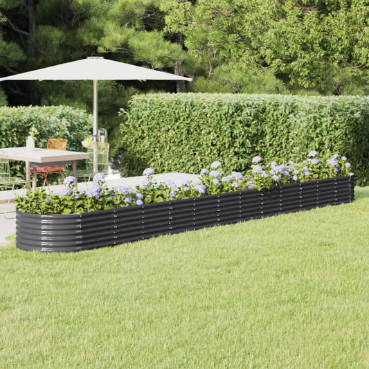 Hochbeet Verzinkter Stahl 512x80x36 cm Anthrazit