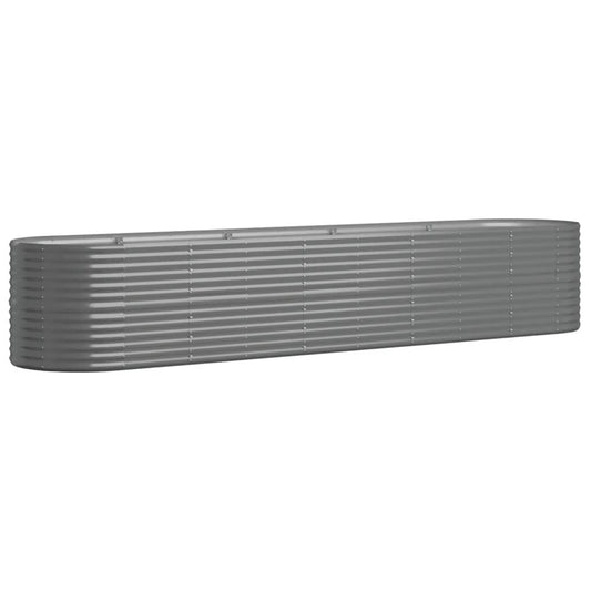 Hochbeet Verzinkter Stahl 368x80x68 cm Grau