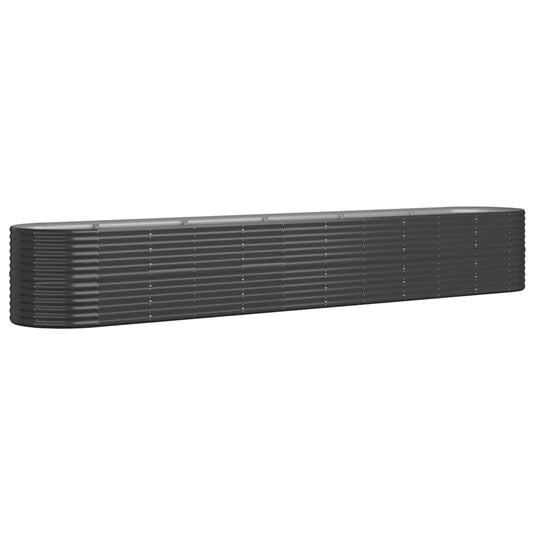 Hochbeet Verzinkter Stahl 440x80x68 cm Anthrazit