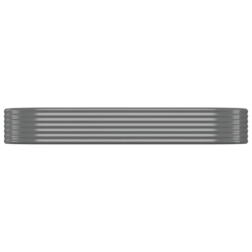 Hochbeet Verzinkter Stahl 249x100x36 cm Grau