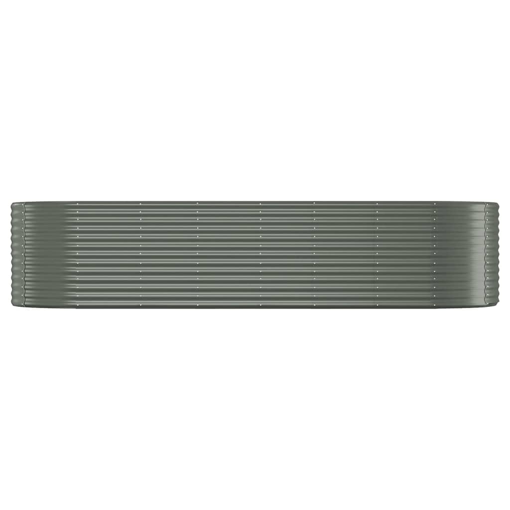 Hochbeet Verzinkter Stahl 322x100x68 cm Grau