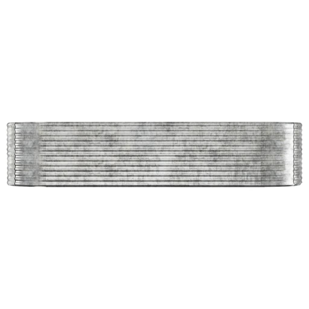 Hochbeet Verzinkter Stahl 322x100x68 cm Silbern
