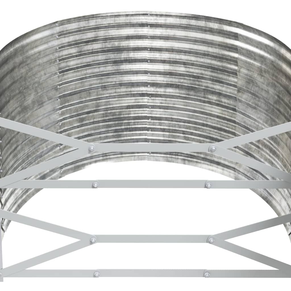 Hochbeet Verzinkter Stahl 322x100x68 cm Silbern