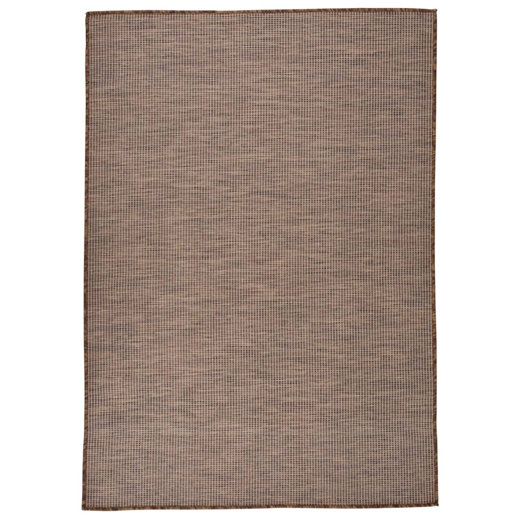 Udendørs Tæppe Fladvævet 160x230 cm Brun