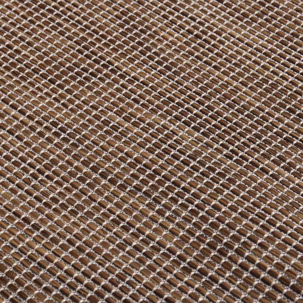 Udendørs Tæppe Fladvævet 160x230 cm Brun