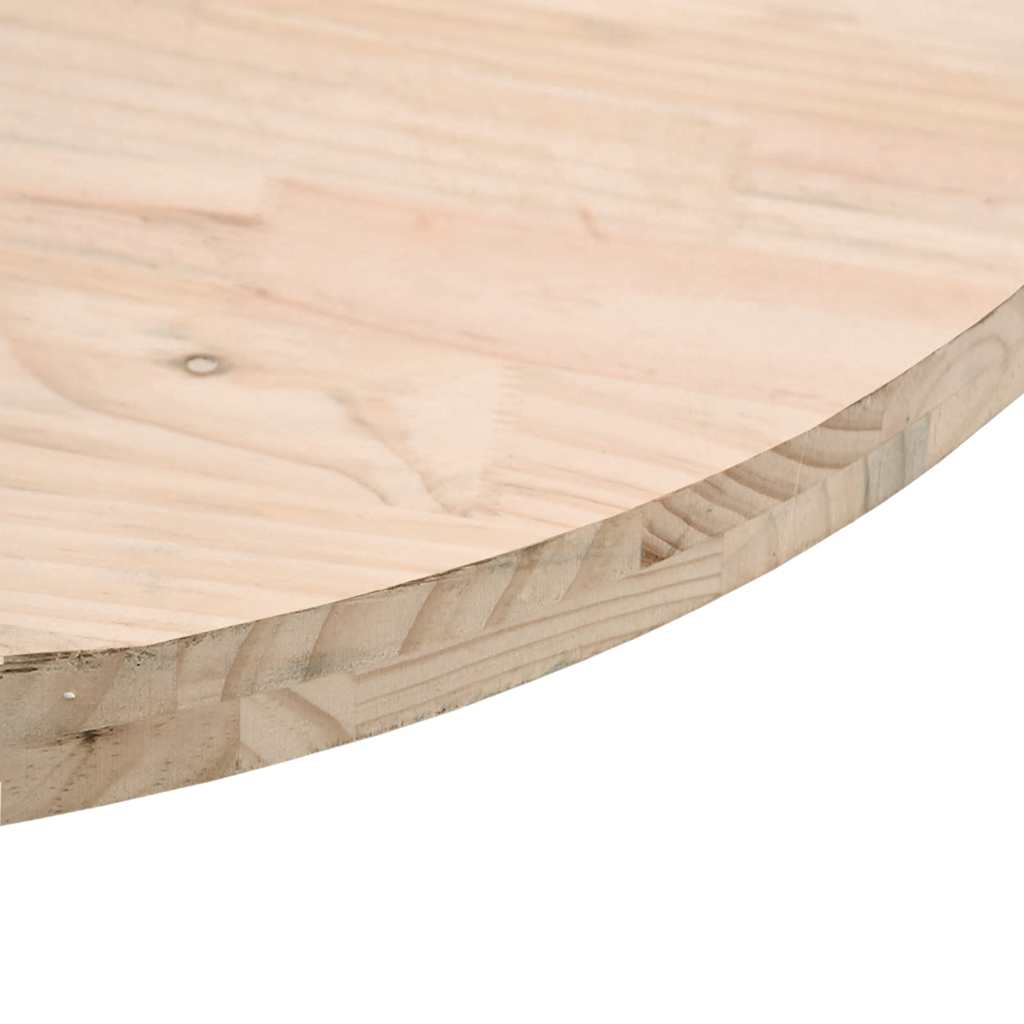 Tischplatte Ø40x2,5 cm Massivholz Kiefer