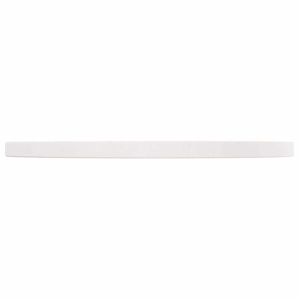 Tischplatte Weiß Ø50x2,5 cm Massivholz Kiefer