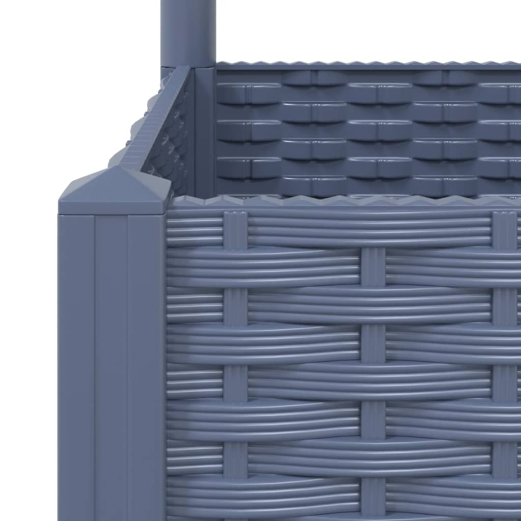 Pflanzkübel mit Spalier Blaugrau 120x40x121,5 cm PP