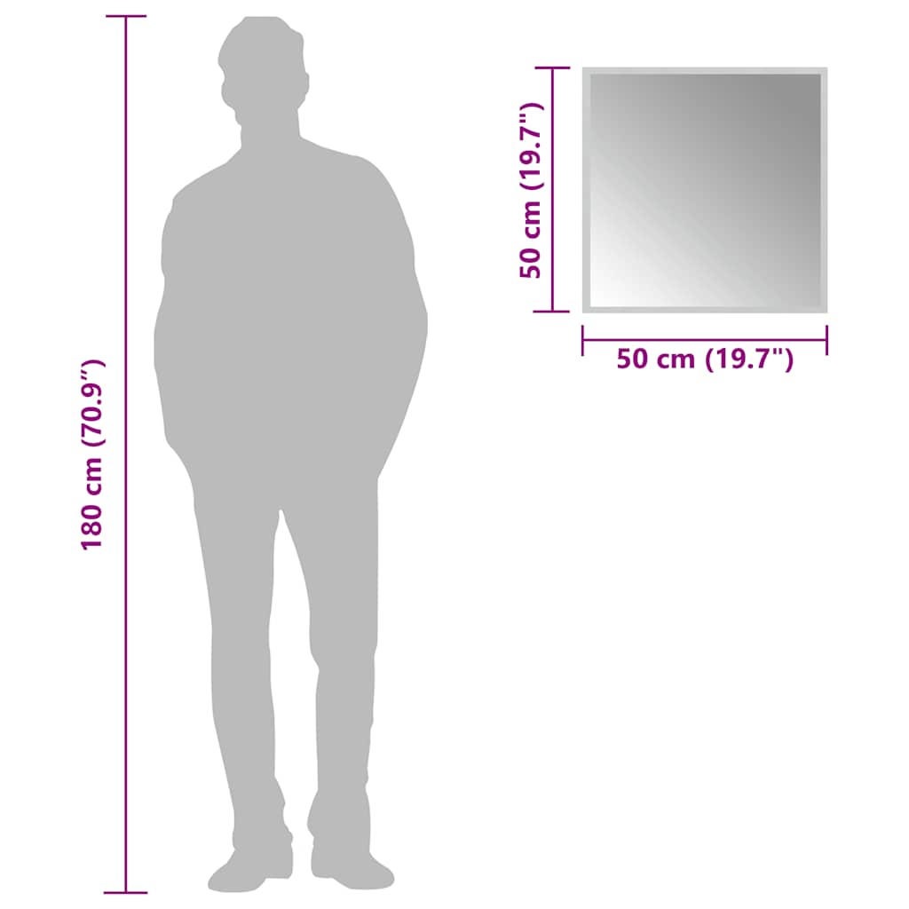 LED-Badspiegel 50x50 cm